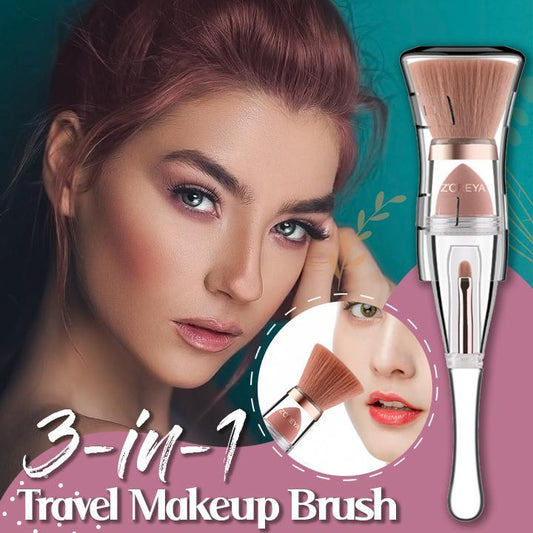 3-in-1 Travel Makeup Brush